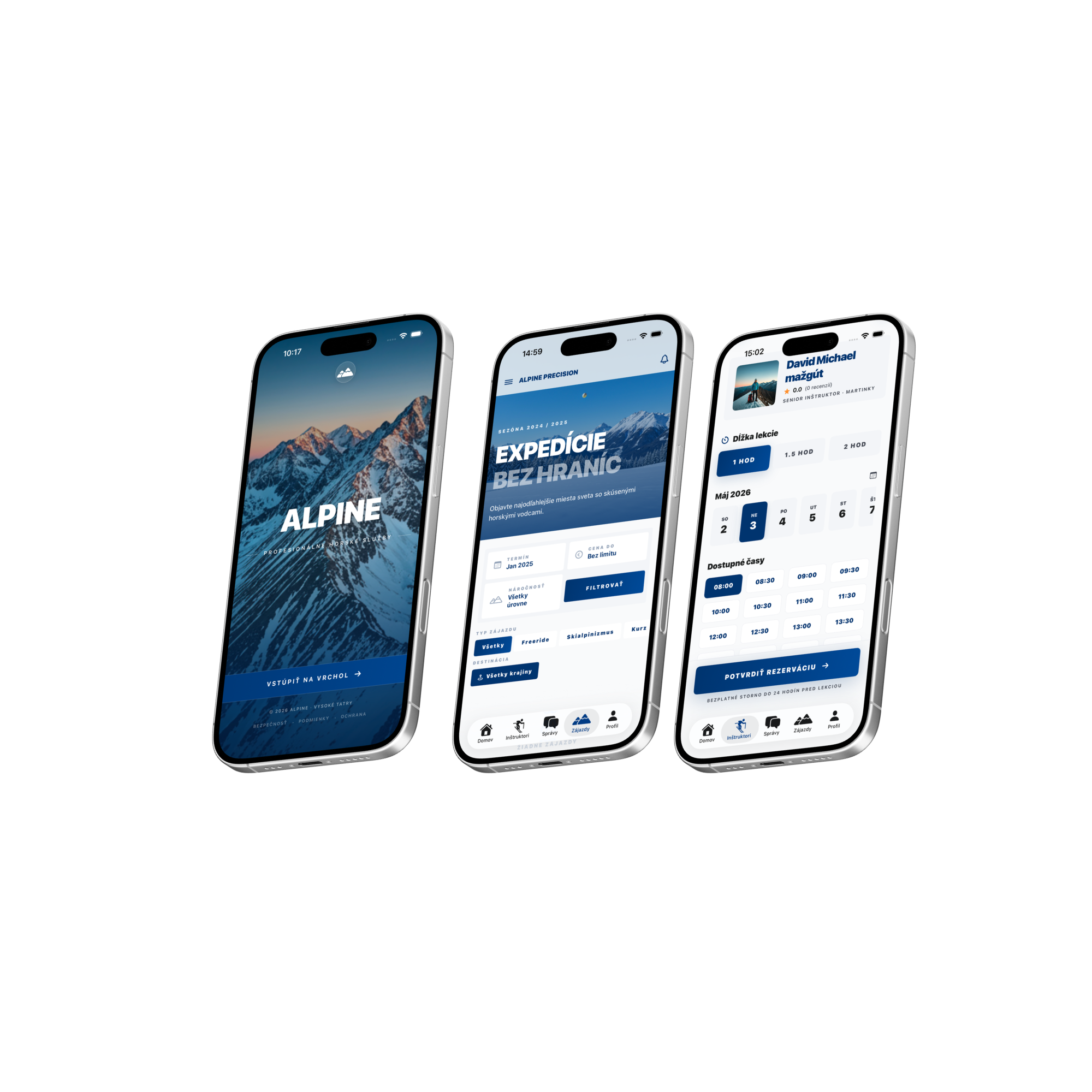 ALPINE app mockup